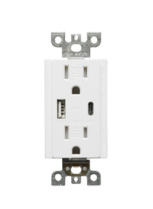 USB Charger & Duplex Receptacle (TR) TYPE A+C