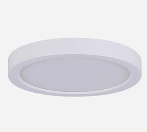 7 / 6 Inches Dimmable Warm/Cold Adjustable Integrated LED Flush Mount Light Fixture - Nickel White