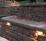 Retaining Wall Lights with 12V LED pave lighting - OUTDOOR
