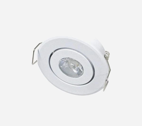 2" MINI LED PUK LIGHT 2W, 180LMN, 5000K COOL WHITE, GIMBAL, WHITE