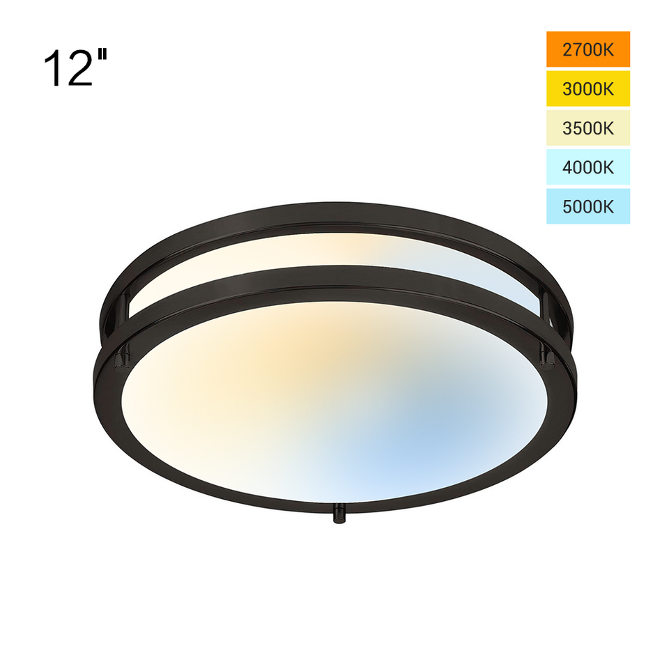 12″ Slim LED Flush Mount Light 3Way CCT Adjustable