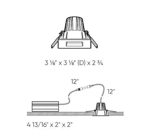 2-inch Regressed Downlight Recessed Panel Light