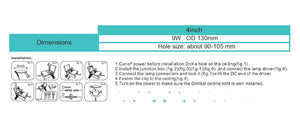 3CCT Switchable Gimbal Downlight - Round