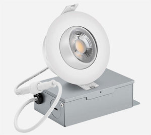 SLIM LED DOWNLIGHT 3, 8W 550LMN, GIMBLE, 4000K SATIN NICKEL, 360 DEGREE ROTATION