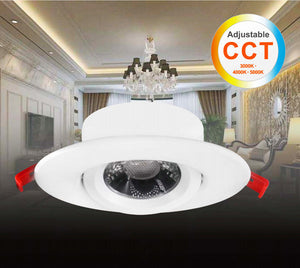 4" Slim Gimbal Downlight 3CCT Light - Change & Dim by Switch