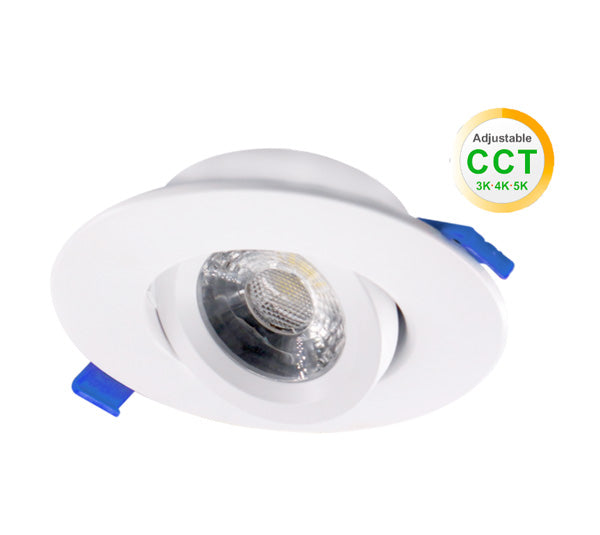 4" Slim Gimbal Downlight 3CCT Light - Change & Dim by Switch