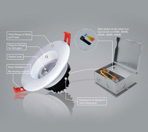 3" LED REGRESSED GIMBAL - 8W - 5CCT