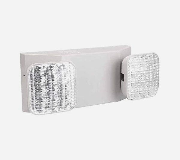 Emergency Light, Back-Up Battery Emergency Exit Lighting Fixtures with Adjustable Hardwired 2 LED Head Wall Mount