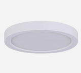 7 / 6 Inches Dimmable Warm/Cold Adjustable Integrated LED Flush Mount Light Fixture - Nickel White