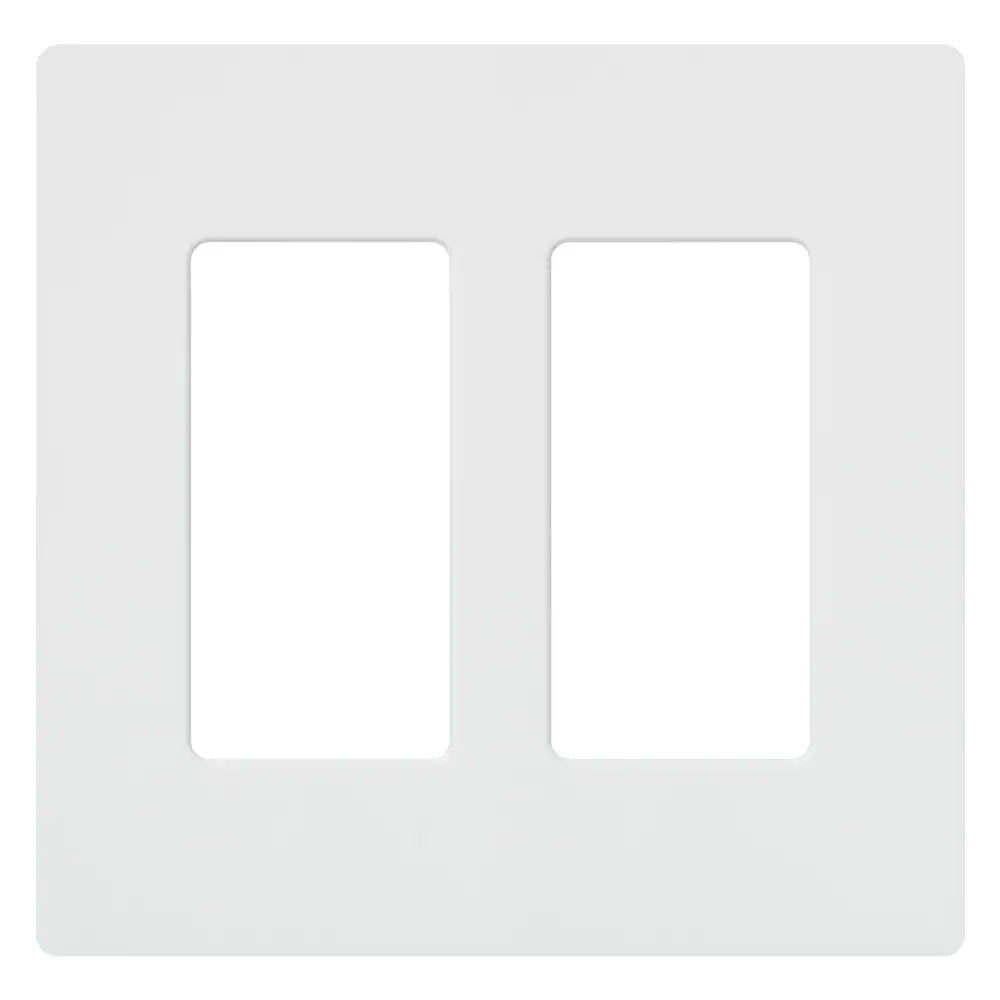 2 Gang Decora Screwless wall plate White