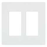 2 Gang Decora Screwless wall plate White