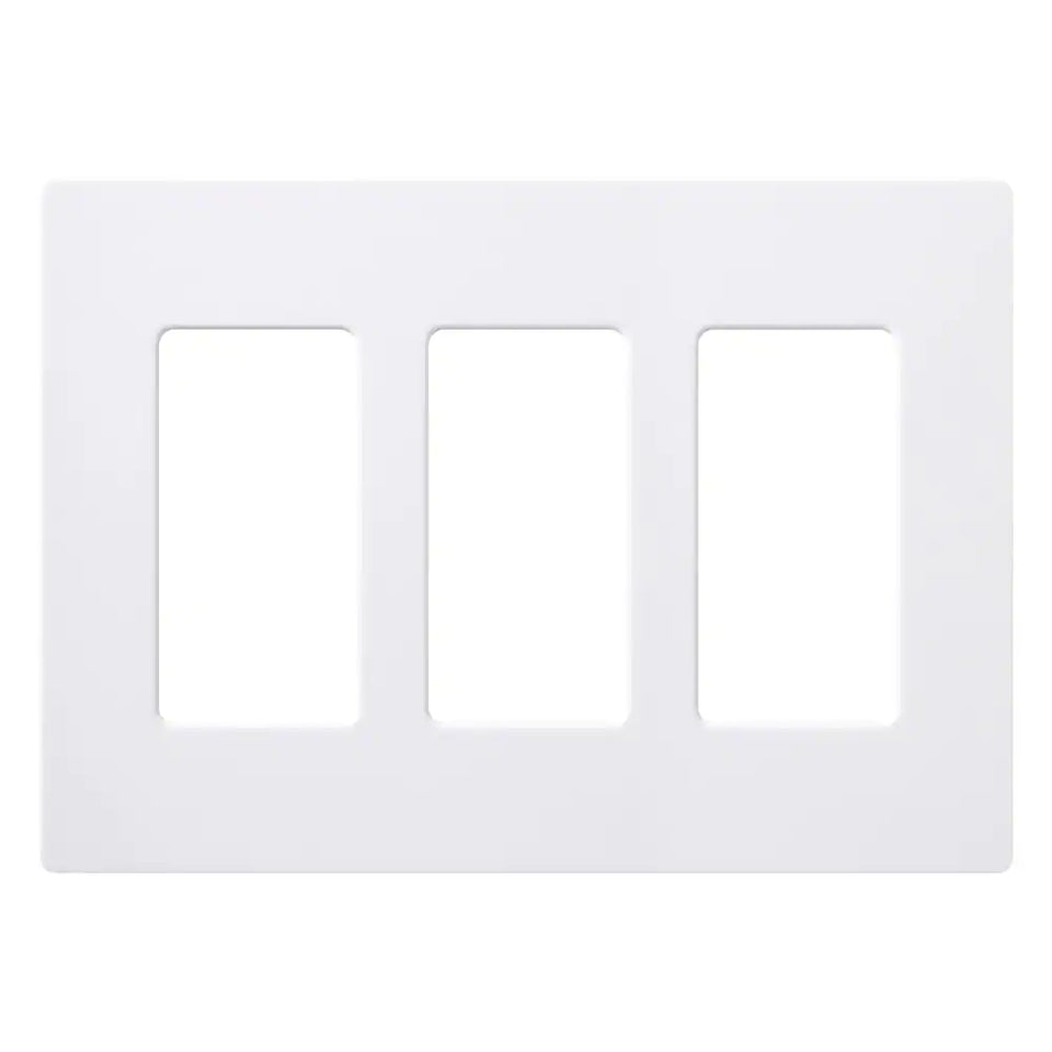 3 Gang Decora Screwless wall plate White