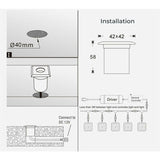 (SC-F107A) 12V Outdoor Floor Lamp Waterproof IP67 LED Underground spot light 1-1/4" CUTOUT